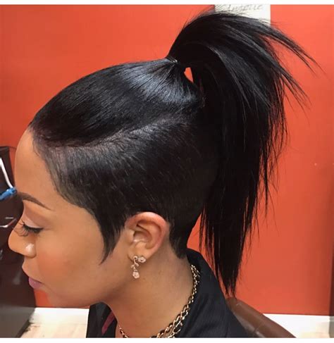 short ponytail hairstyles for black hair